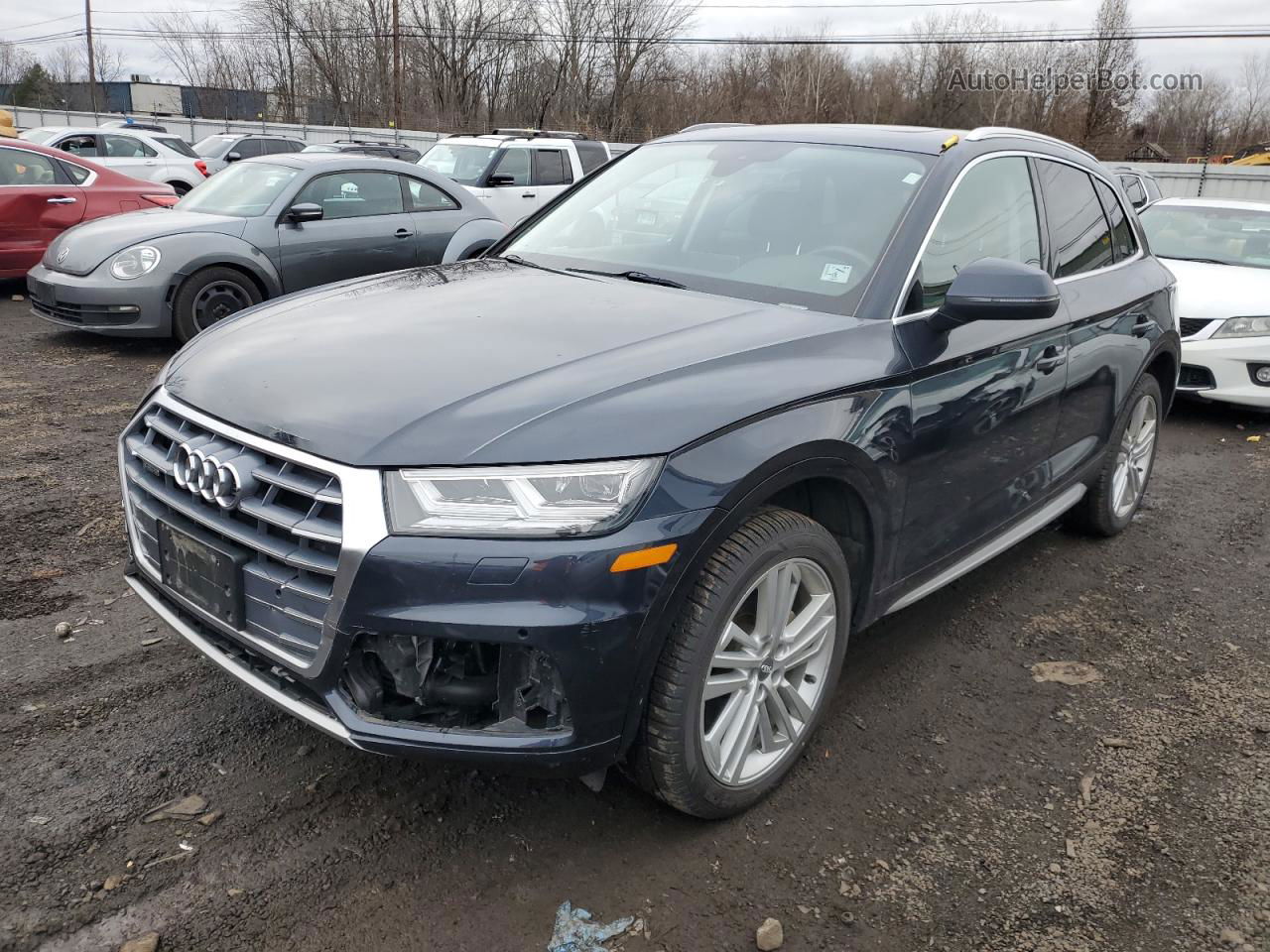 2018 Audi Q5 Premium Plus Blue vin: WA1BNAFY7J2235850