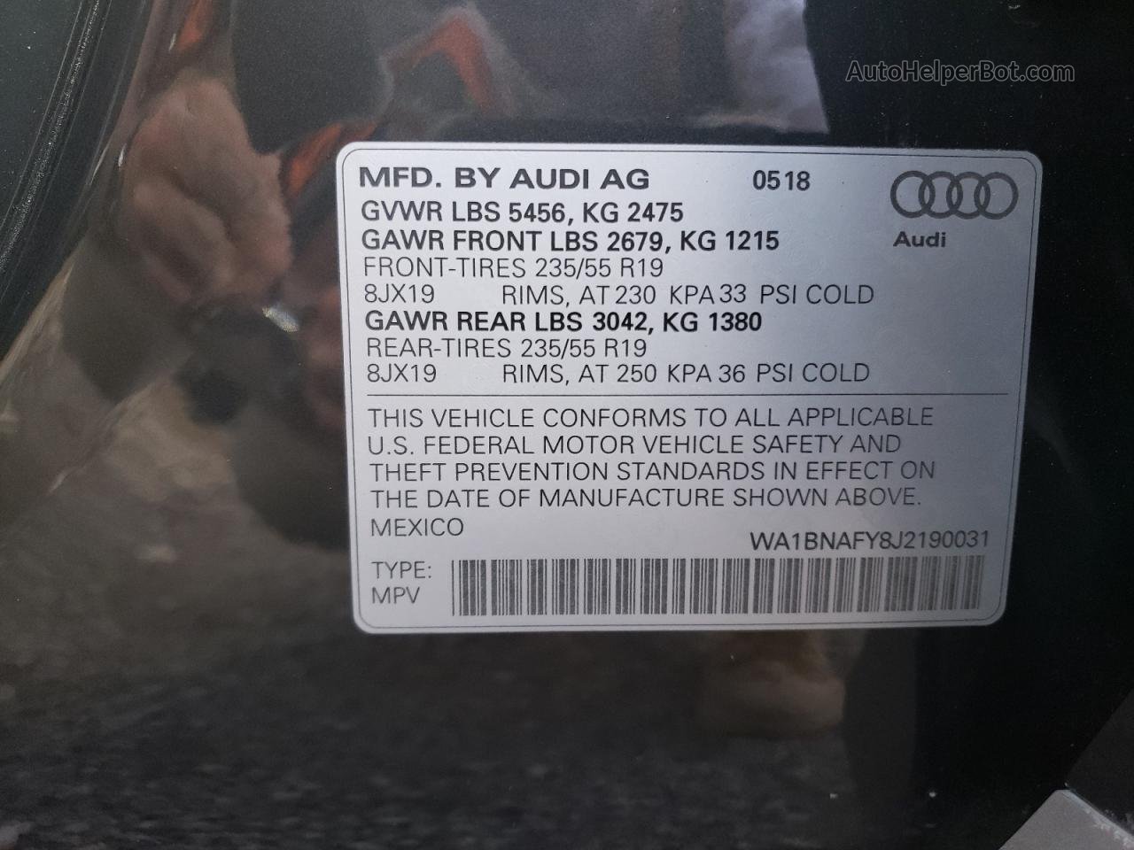 2018 Audi Q5 Premium Plus Black vin: WA1BNAFY8J2190031