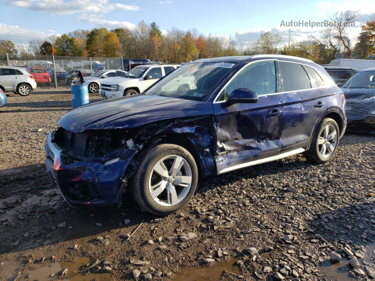 2018 Audi Q5 Premium Plus Blue vin: WA1BNAFY9J2097146