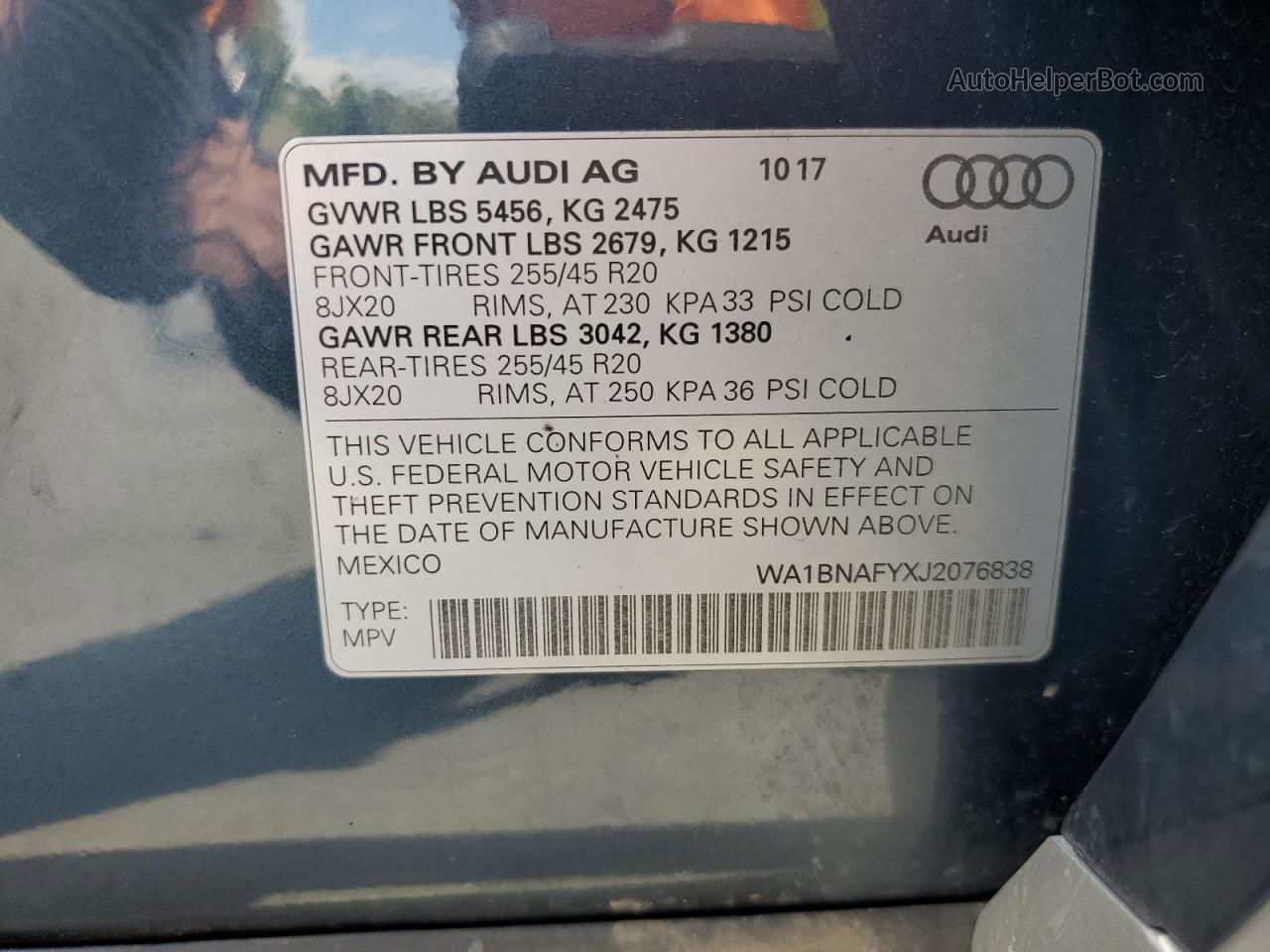 2018 Audi Q5 Premium Plus Синий vin: WA1BNAFYXJ2076838