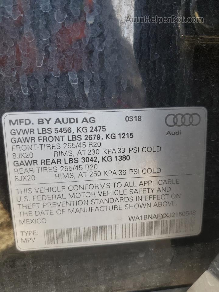 2018 Audi Q5 Premium Plus Черный vin: WA1BNAFYXJ2150548