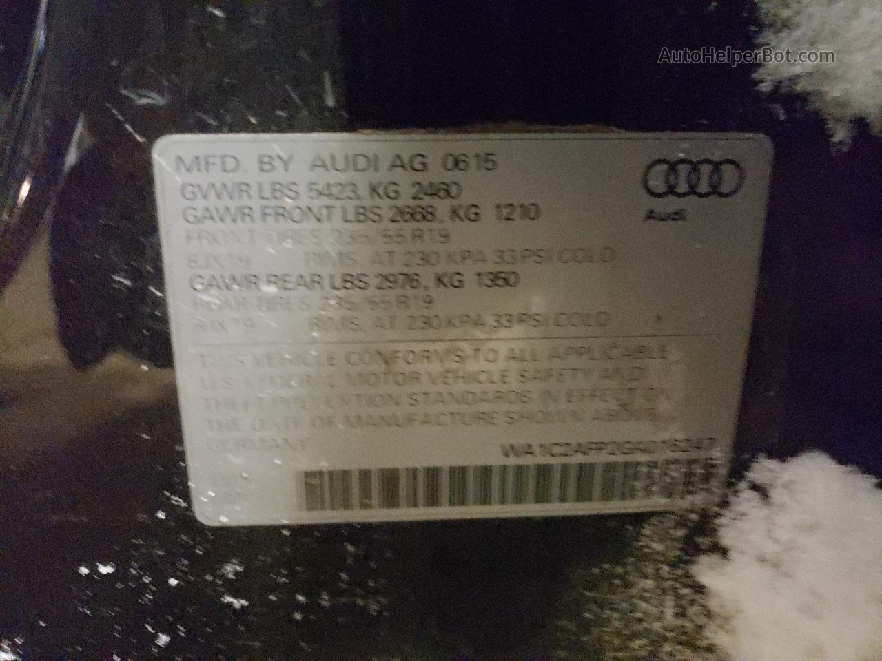 2016 Audi Q5 Premium Gray vin: WA1C2AFP2GA016247