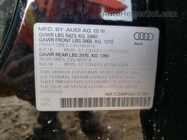 2016 Audi Q5 Premium Черный vin: WA1C2AFP4GA127687