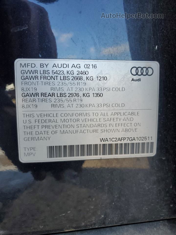 2016 Audi Q5 Premium Синий vin: WA1C2AFP7GA102511