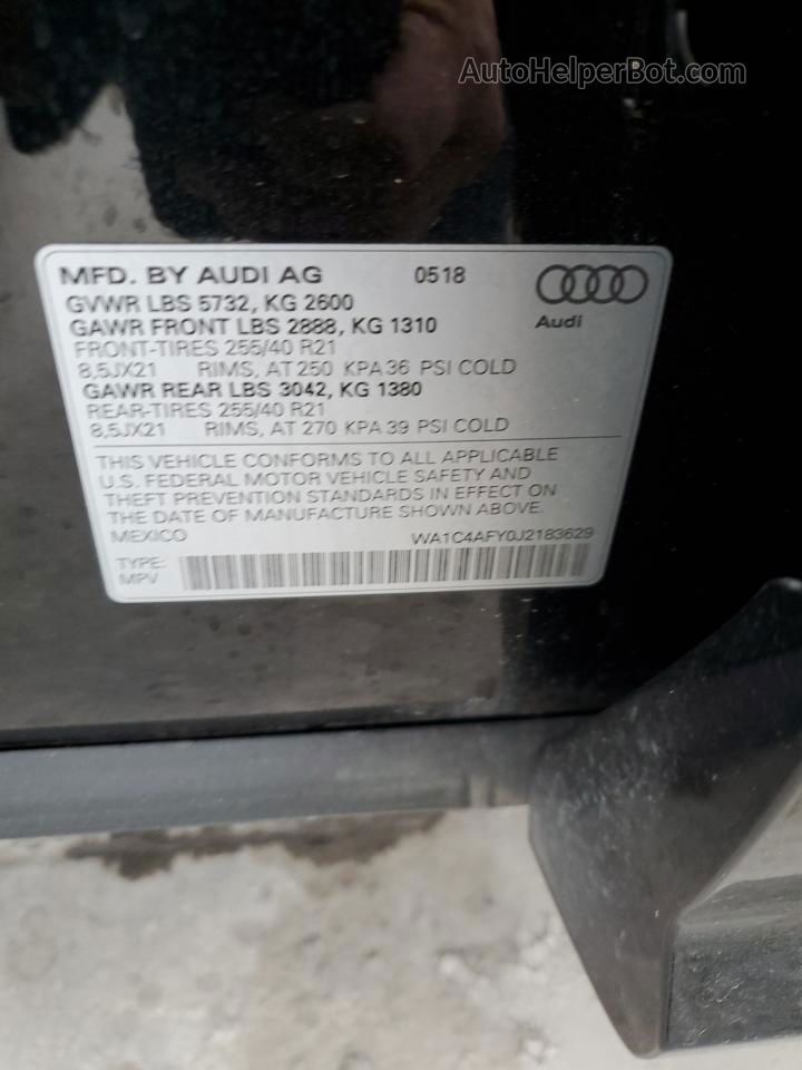 2018 Audi Sq5 Prestige Black vin: WA1C4AFY0J2183629