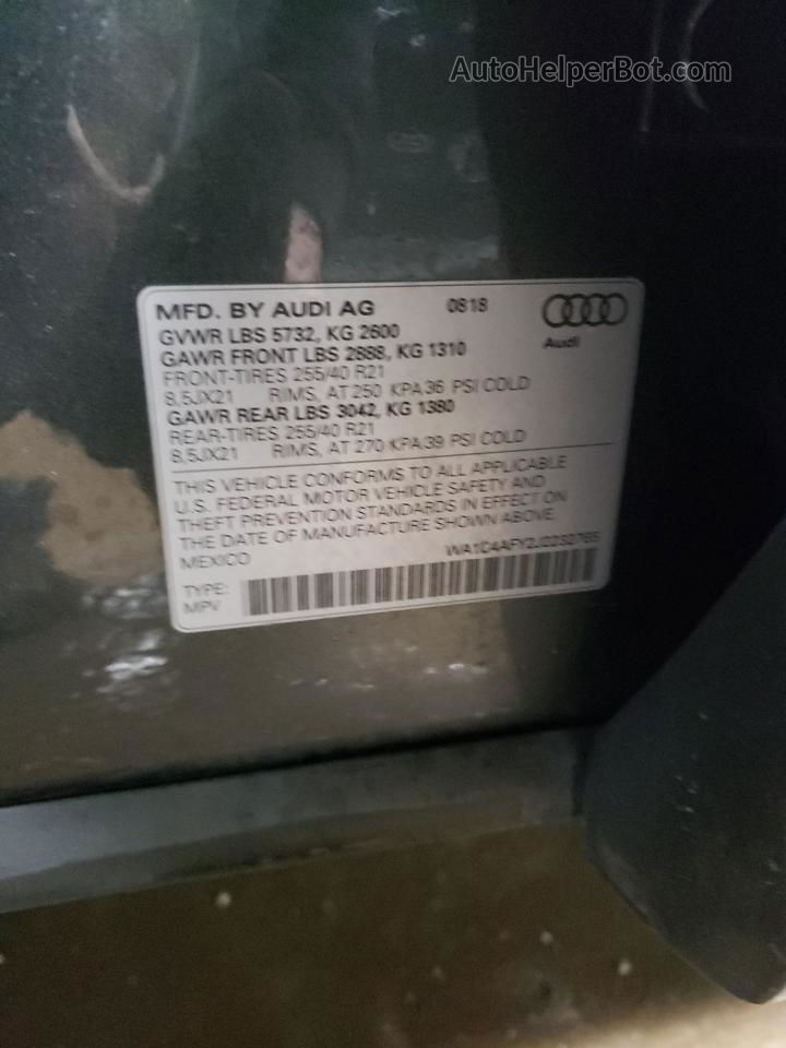 2018 Audi Sq5 Prestige Charcoal vin: WA1C4AFY2J2232765