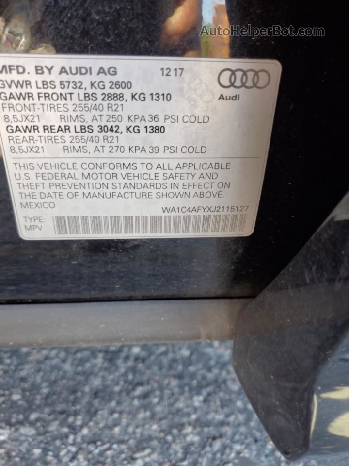 2018 Audi Sq5 Prestige Black vin: WA1C4AFYXJ2115127