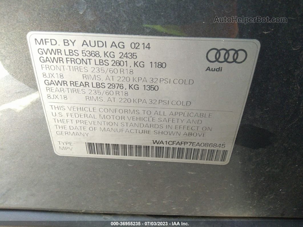 2014 Audi Q5 Premium Серебряный vin: WA1CFAFP7EA086845