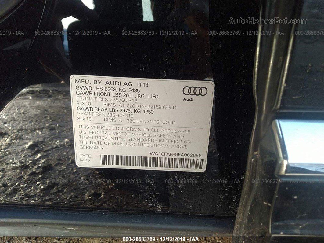 2014 Audi Q5 Premium vin: WA1CFAFP9EA062658