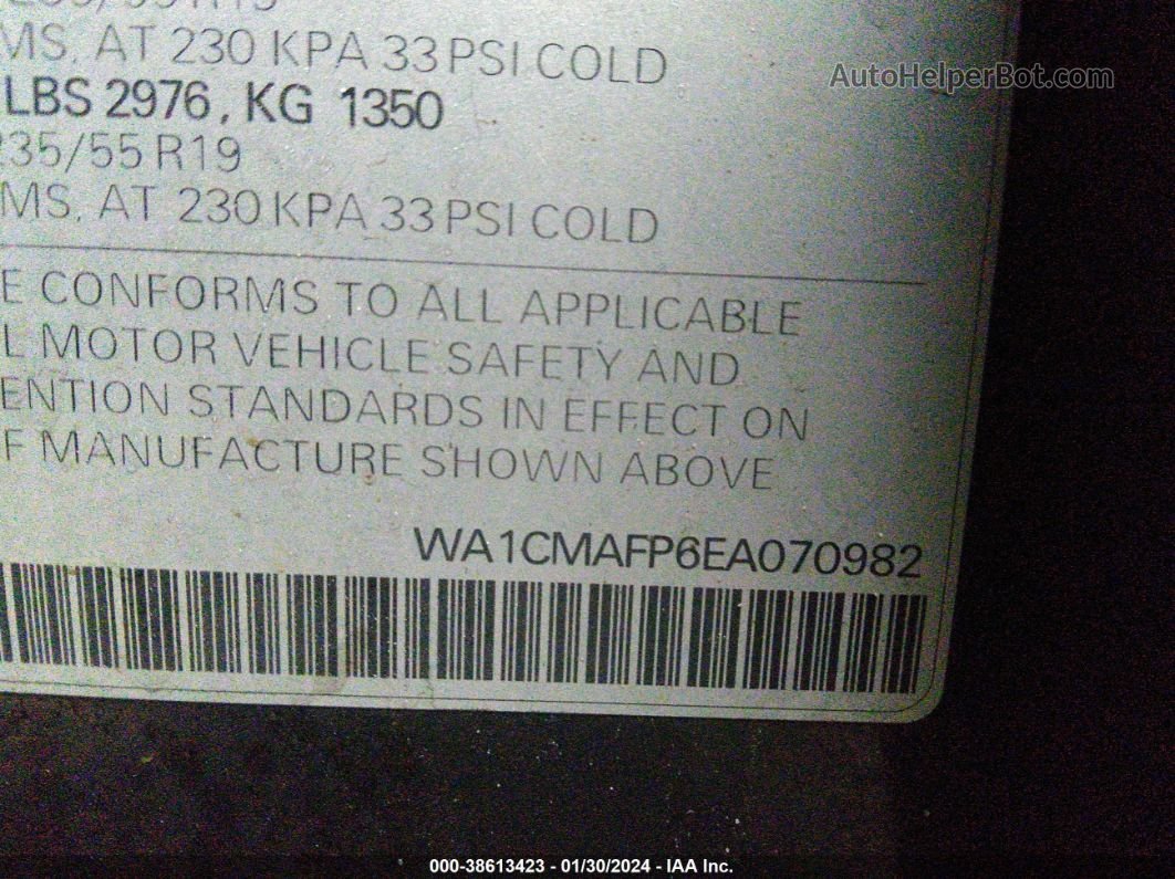 2014 Audi Q5 3.0 Tdi Premium Plus Черный vin: WA1CMAFP6EA070982