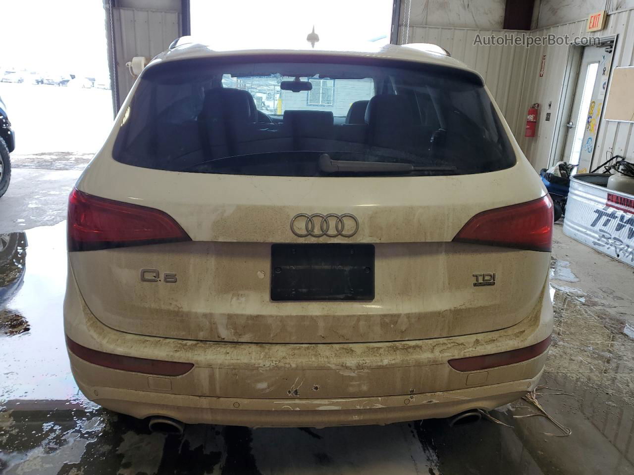 2014 Audi Q5 Tdi Premium Plus White vin: WA1CMAFP7EA110437