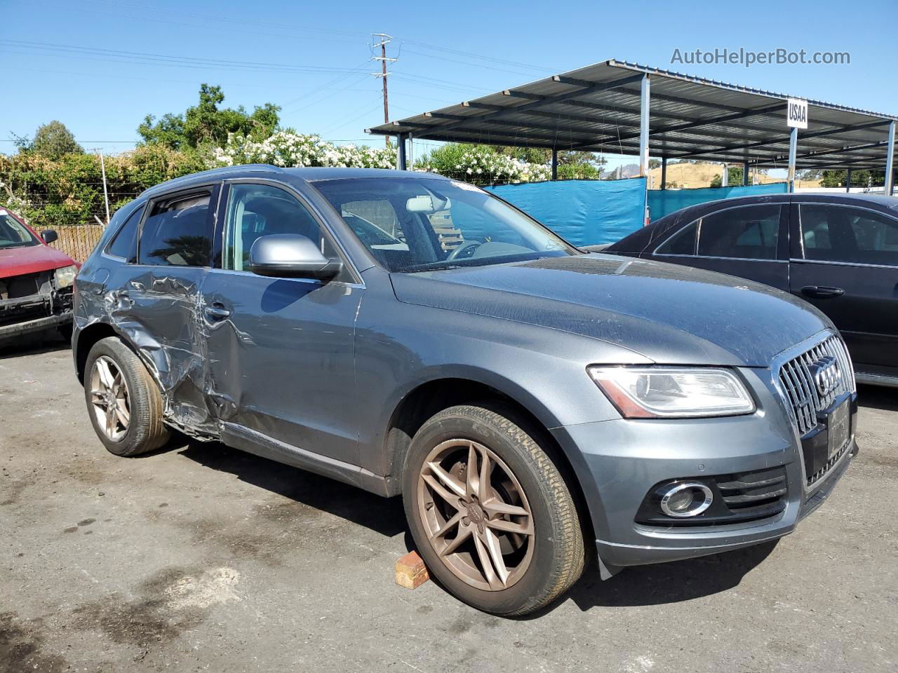 2014 Audi Q5 Tdi Premium Plus Серый vin: WA1CMAFP8EA032668