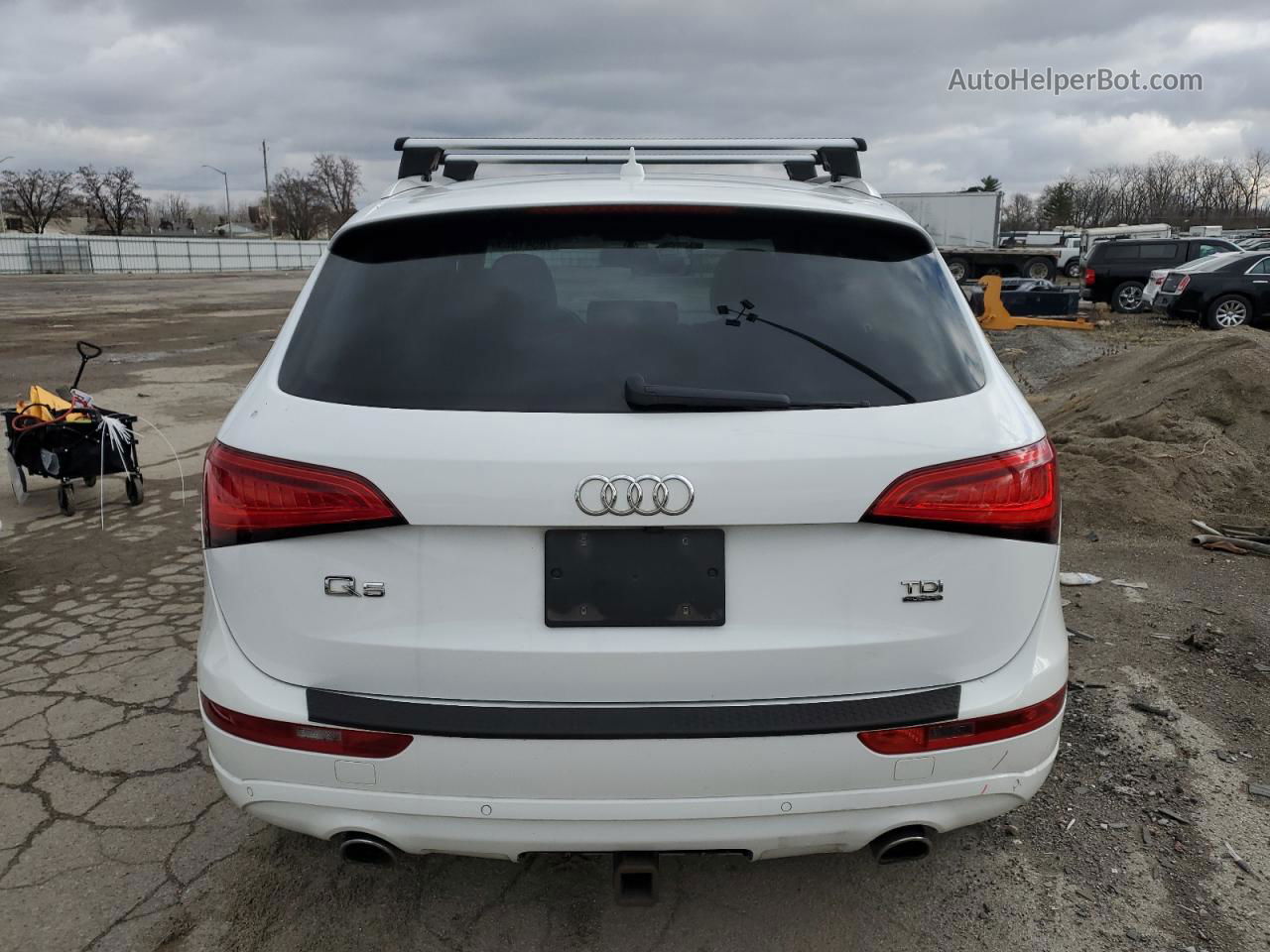 2014 Audi Q5 Tdi Premium Plus White vin: WA1CMAFP8EA087766