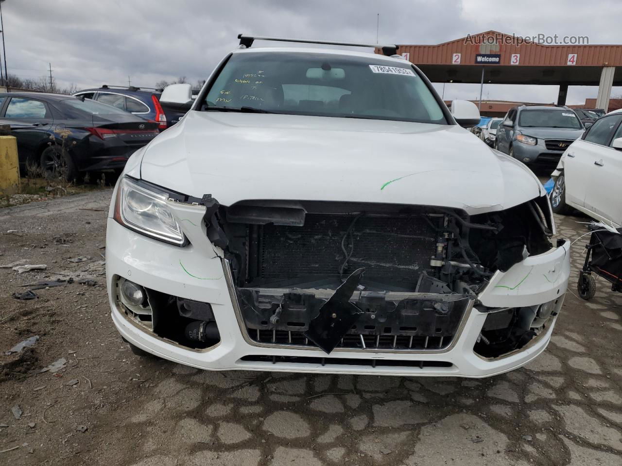 2014 Audi Q5 Tdi Premium Plus White vin: WA1CMAFP8EA087766