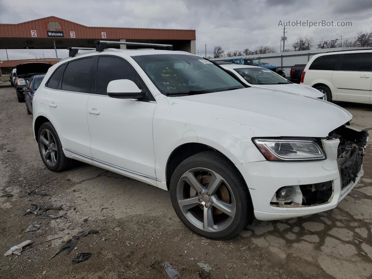 2014 Audi Q5 Tdi Premium Plus White vin: WA1CMAFP8EA087766