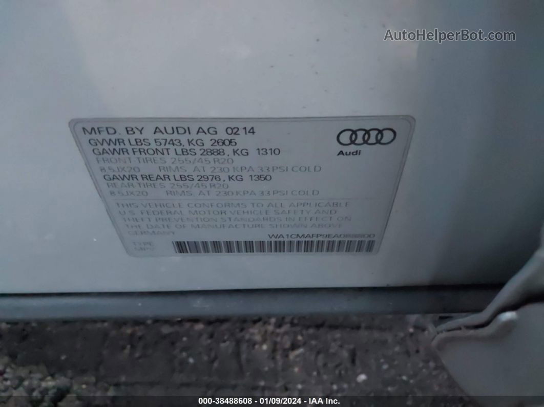 2014 Audi Q5 3.0 Tdi Premium Plus Gray vin: WA1CMAFP9EA088800