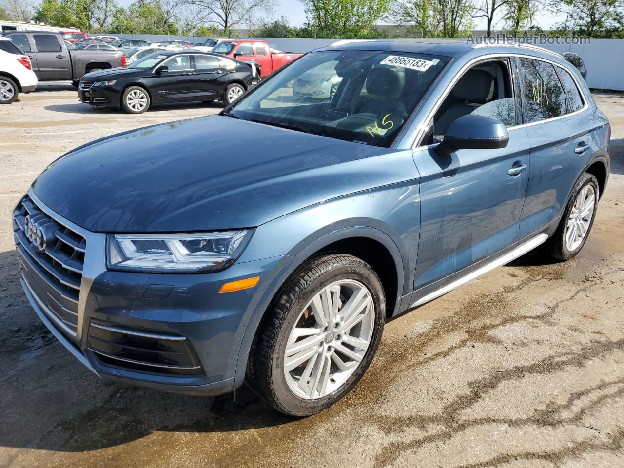 2018 Audi Q5 Prestige Синий vin: WA1CNAFY7J2209303