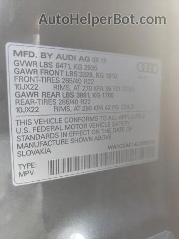 2020 Audi Q8 Prestige Gray vin: WA1CVAF14LD005732
