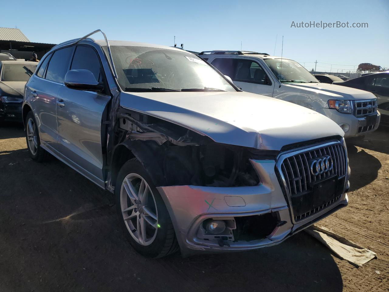 2016 Audi Q5 Premium Plus S-line Серебряный vin: WA1D7AFP5GA139384