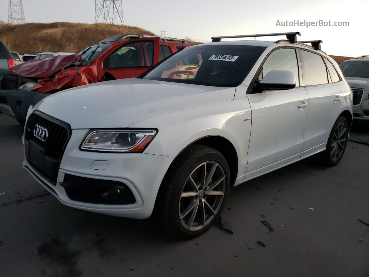 2016 Audi Q5 Premium Plus S-line Белый vin: WA1D7AFPXGA122631