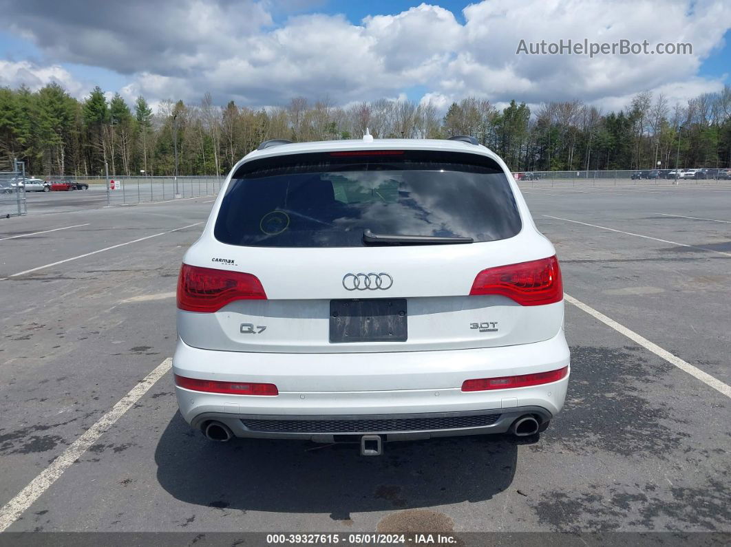 2015 Audi Q7 3.0t S Line Prestige White vin: WA1DGAFE0FD018001