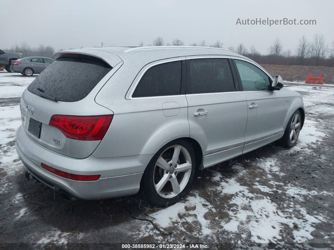 2015 Audi Q7 3.0t S Line Prestige Серебряный vin: WA1DGAFE1FD004477