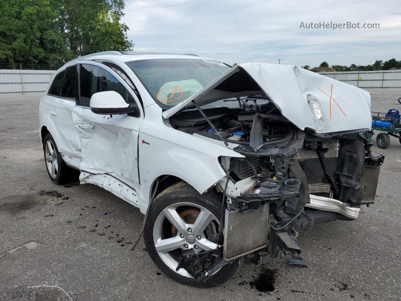 2015 Audi Q7 Prestige Белый vin: WA1DGAFE7FD010624