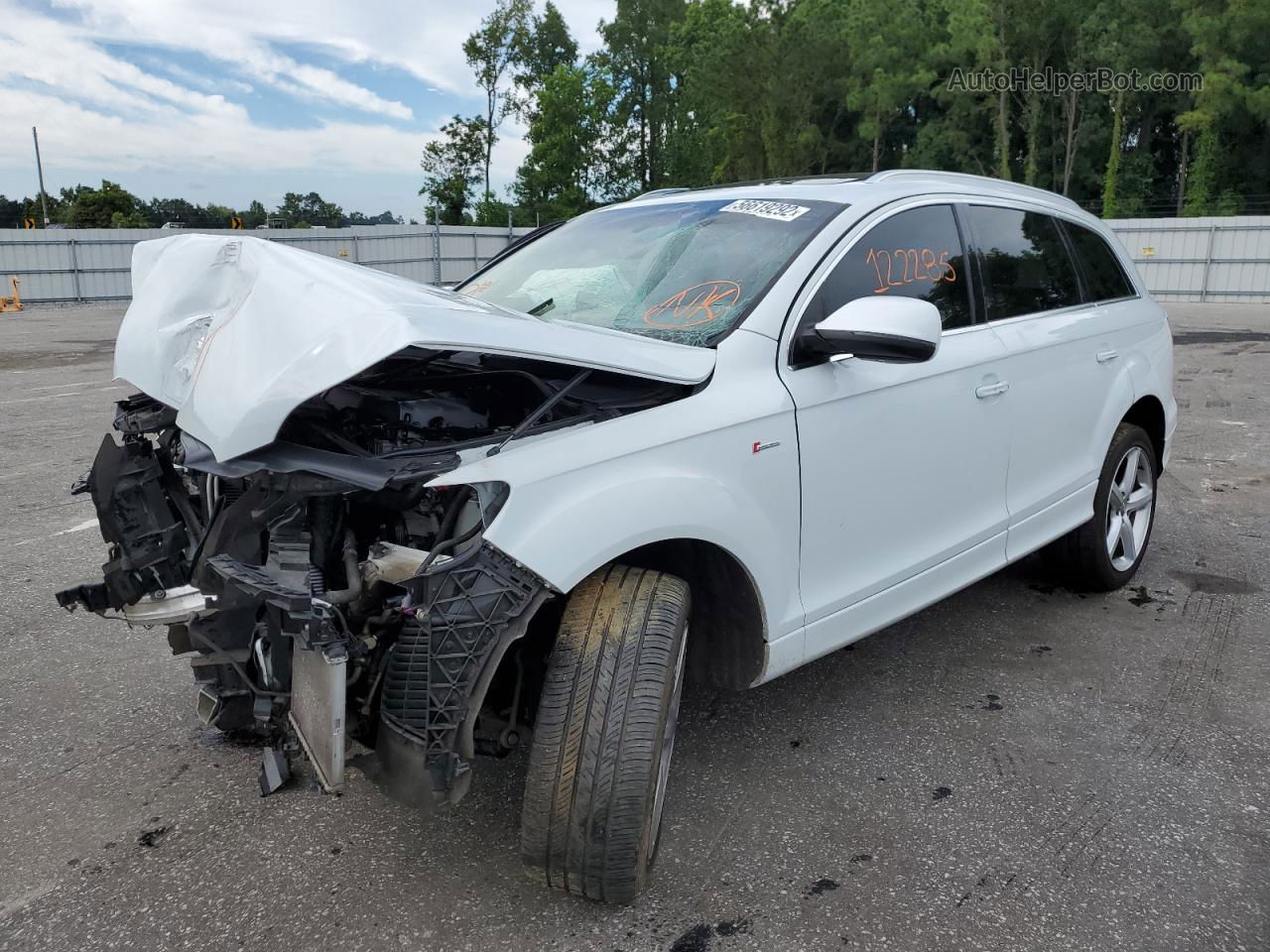 2015 Audi Q7 Prestige Белый vin: WA1DGAFE7FD010624