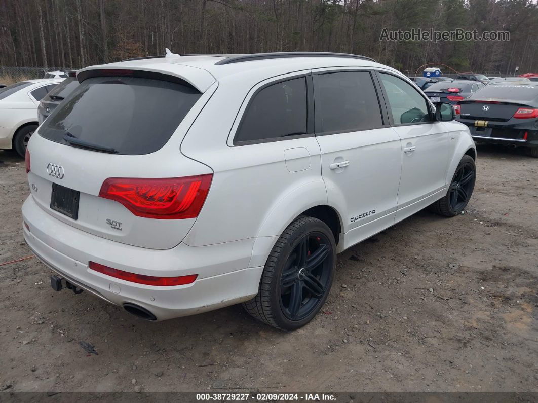 2015 Audi Q7 3.0t S Line Prestige White vin: WA1DGAFEXFD031936