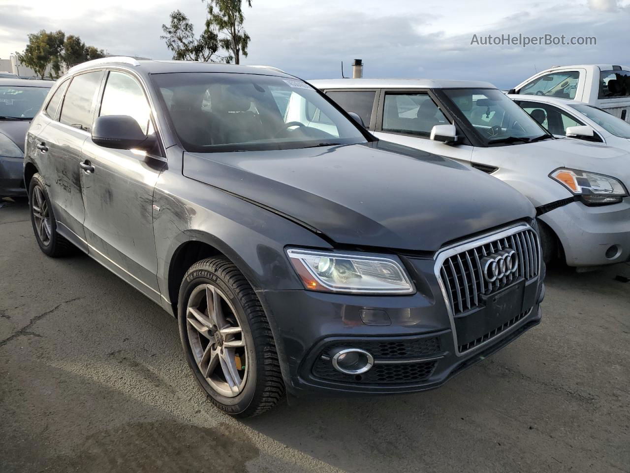 2014 Audi Q5 Premium Plus Gray vin: WA1DGAFP1EA123101