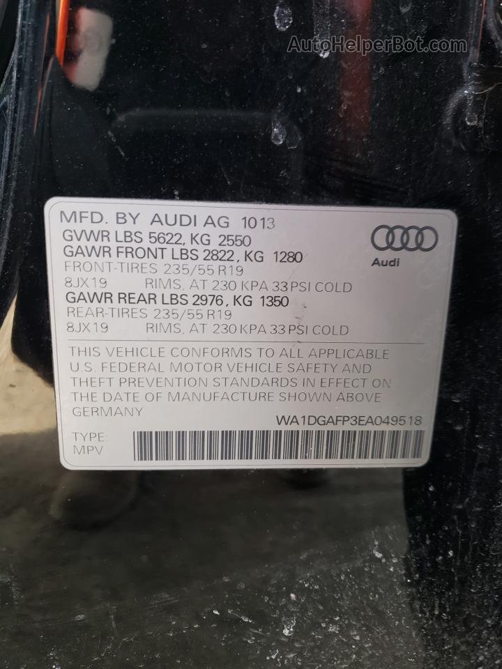 2014 Audi Q5 Premium Plus Black vin: WA1DGAFP3EA049518