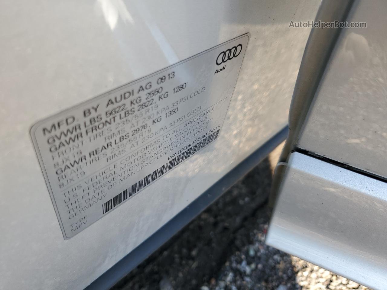 2014 Audi Q5 Premium Plus Серебряный vin: WA1DGAFP7EA033516
