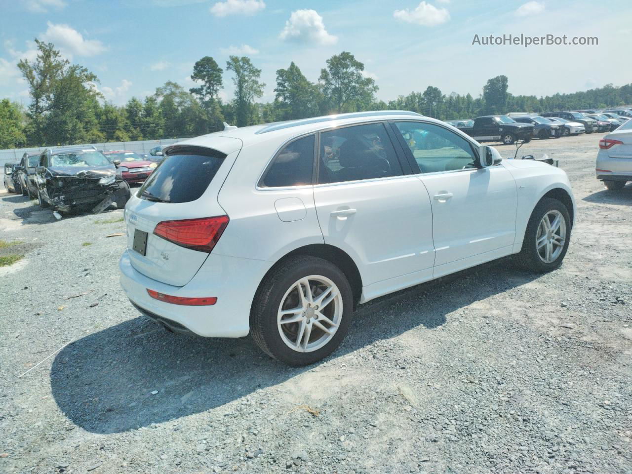 2014 Audi Q5 Premium Plus White vin: WA1DGAFP7EA052695