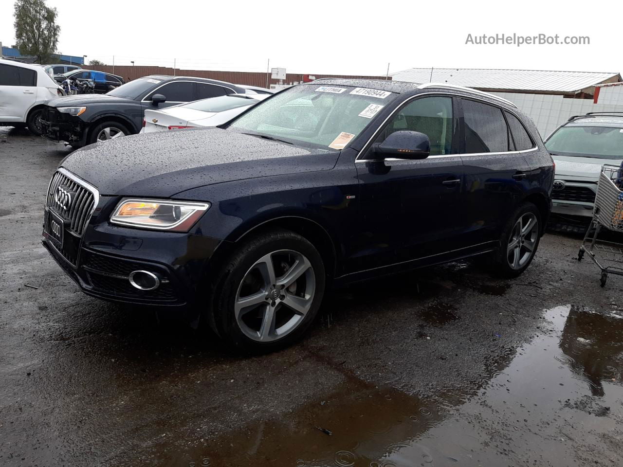 2014 Audi Q5 Premium Plus Синий vin: WA1DGAFP7EA059968