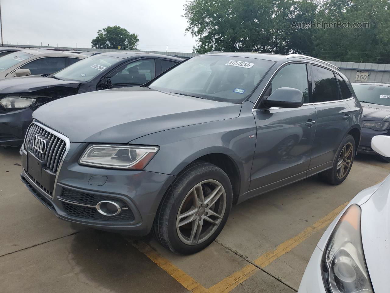 2014 Audi Q5 Premium Plus Gray vin: WA1DGAFP8EA052270