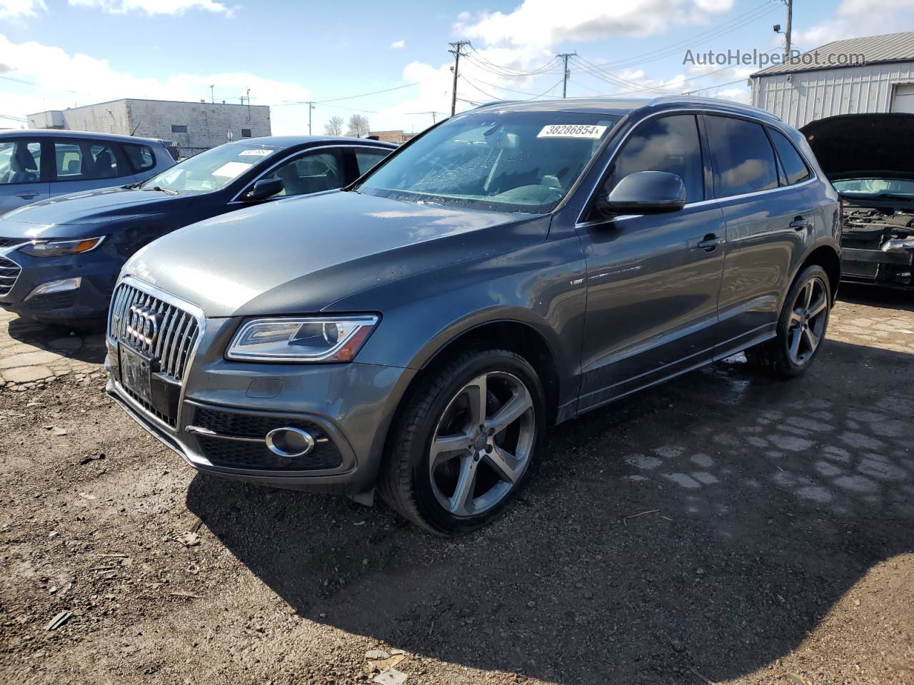 2014 Audi Q5 Premium Plus Gray vin: WA1DGAFP8EA114363