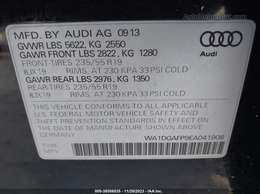 2014 Audi Q5 3.0t Premium Plus Черный vin: WA1DGAFP9EA041908