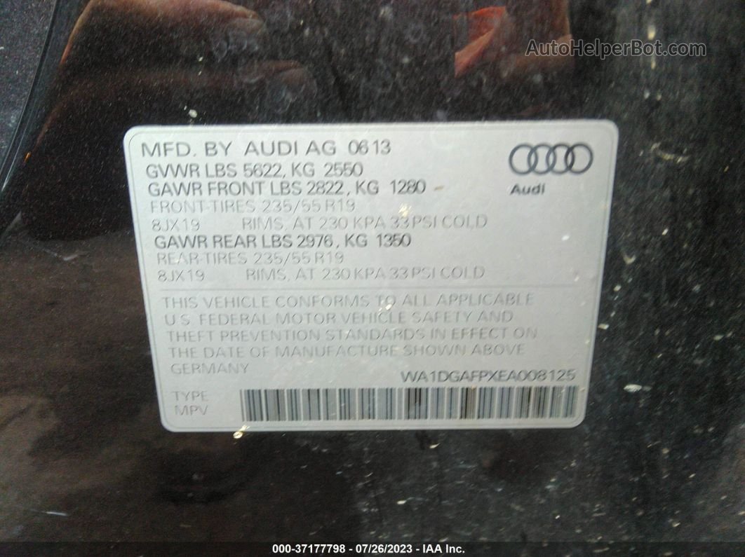 2014 Audi Q5 Premium Plus Черный vin: WA1DGAFPXEA008125