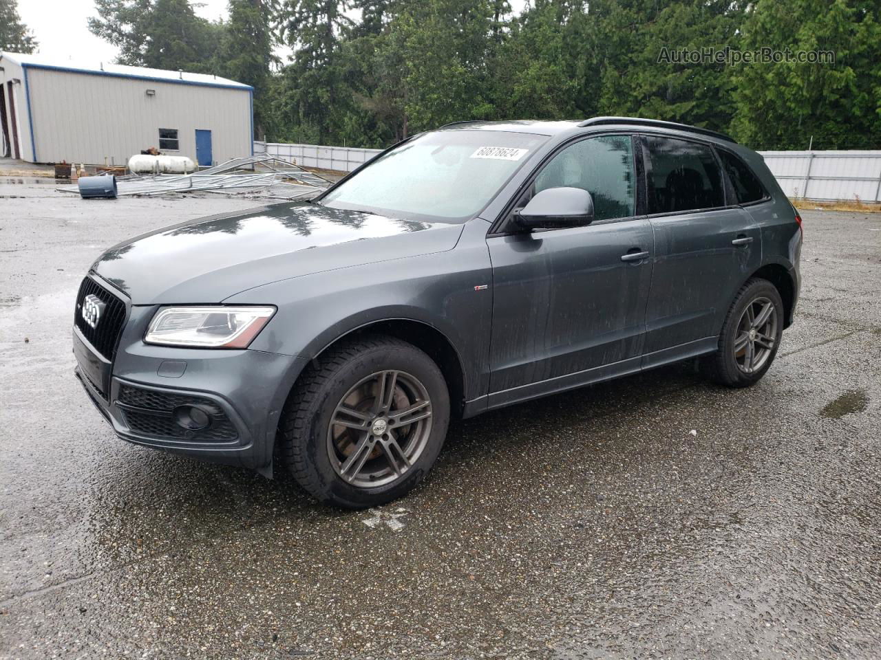 2014 Audi Q5 Tdi Premium Plus Серый vin: WA1DMAFP5EA090824