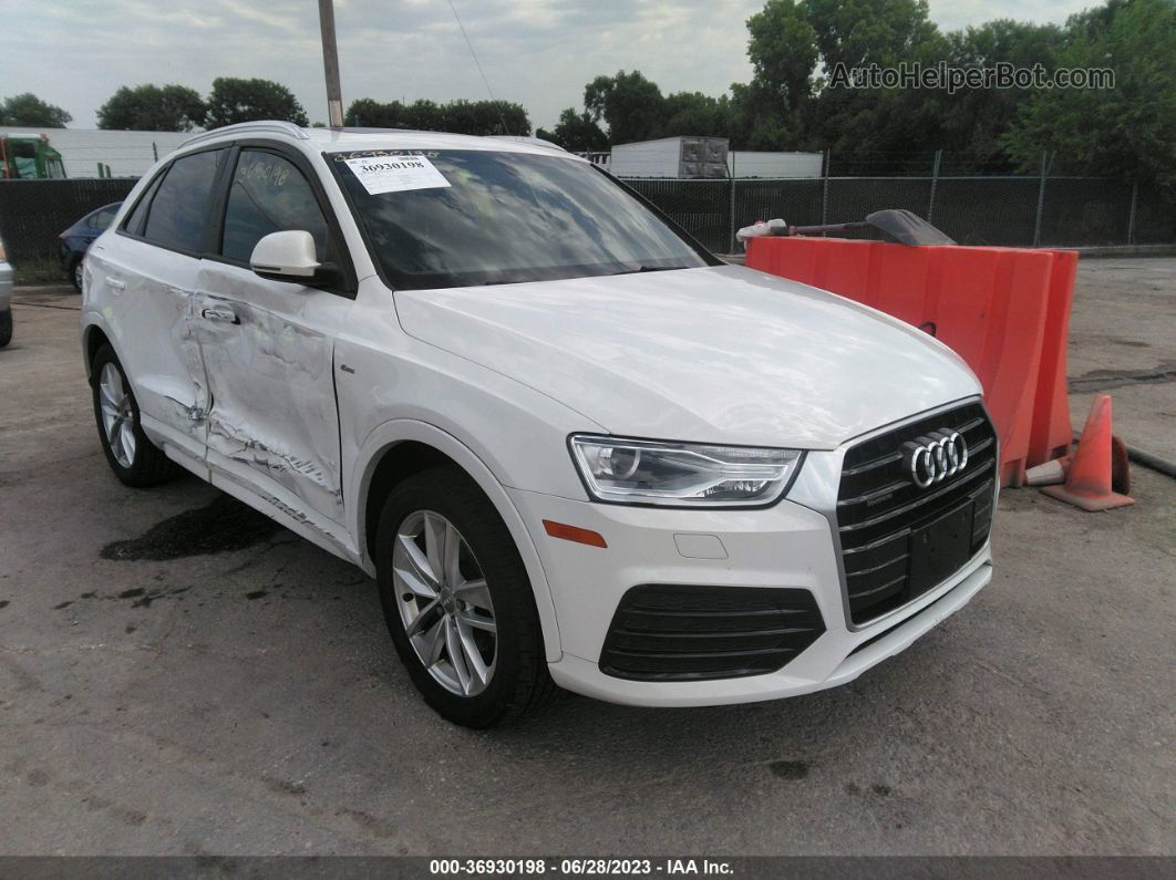 2018 Audi Q3 2.0t Sport Premium/2.0t Premium White vin: WA1ECCFS0JR029271