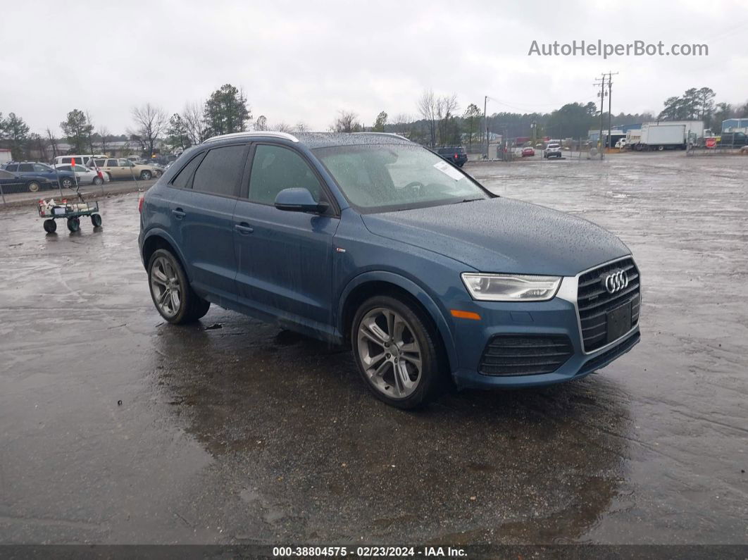 2018 Audi Q3 2.0t Premium/2.0t Sport Premium Blue vin: WA1ECCFS1JR023236