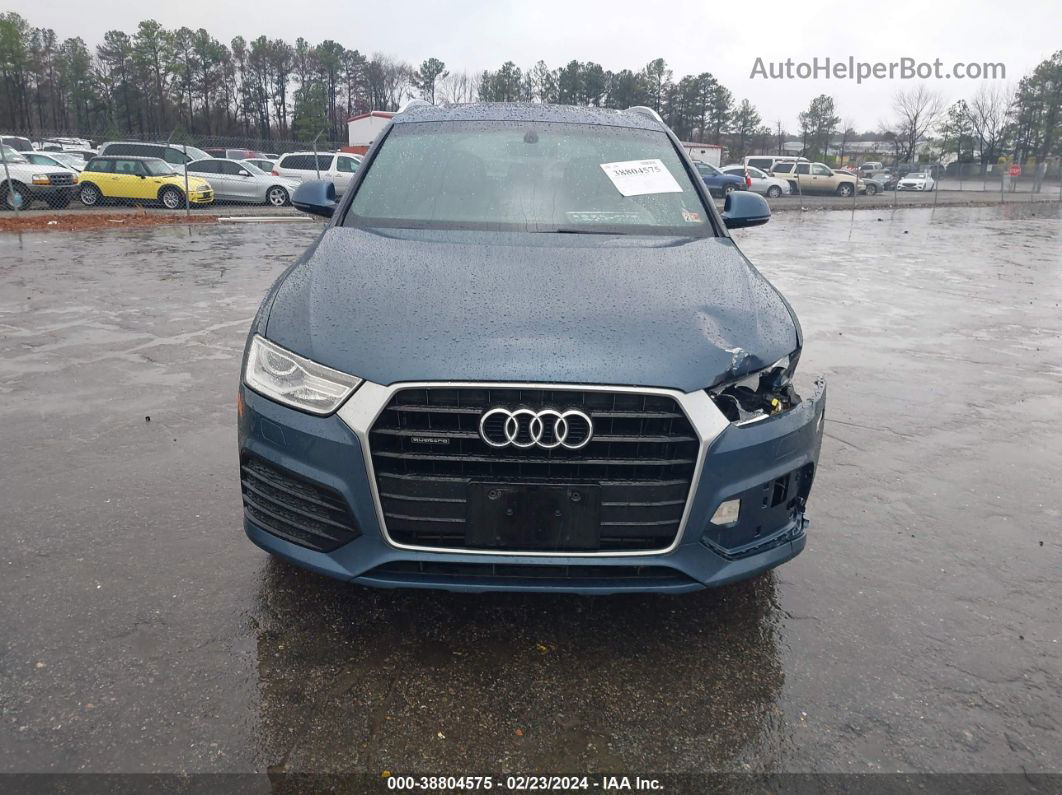 2018 Audi Q3 2.0t Premium/2.0t Sport Premium Blue vin: WA1ECCFS1JR023236