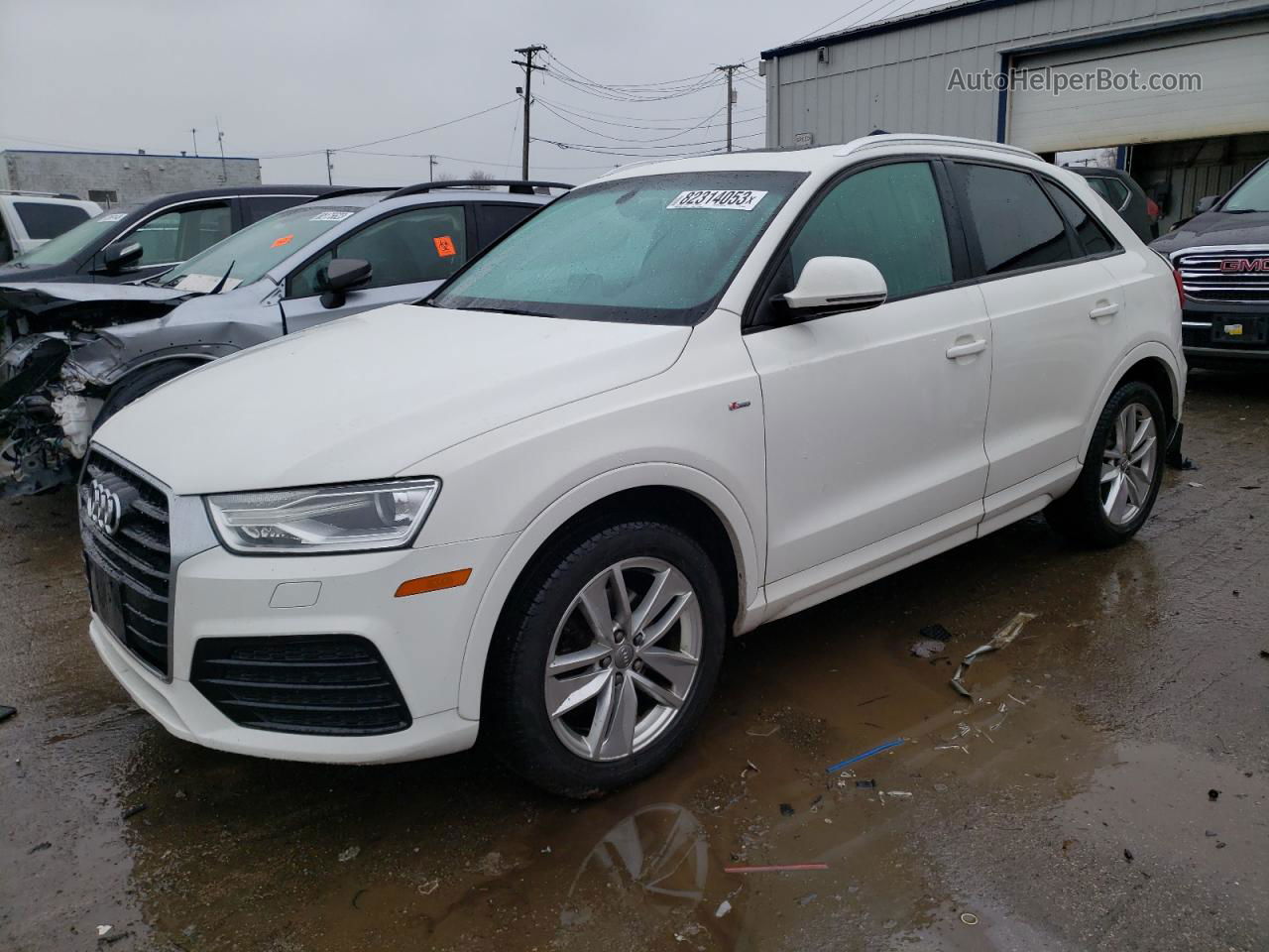 2018 Audi Q3 Premium White vin: WA1ECCFS2JR003951