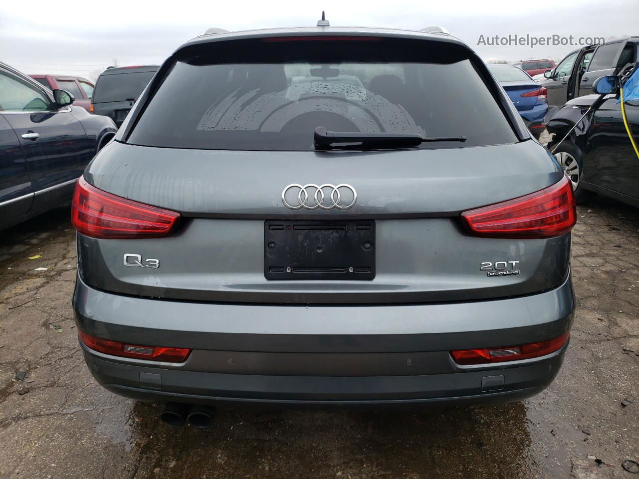 2018 Audi Q3 Premium Серый vin: WA1ECCFS3JR011606