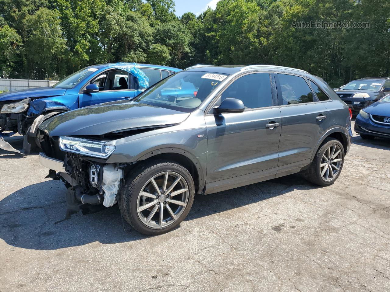 2018 Audi Q3 Premium Gray vin: WA1ECCFS4JR023490