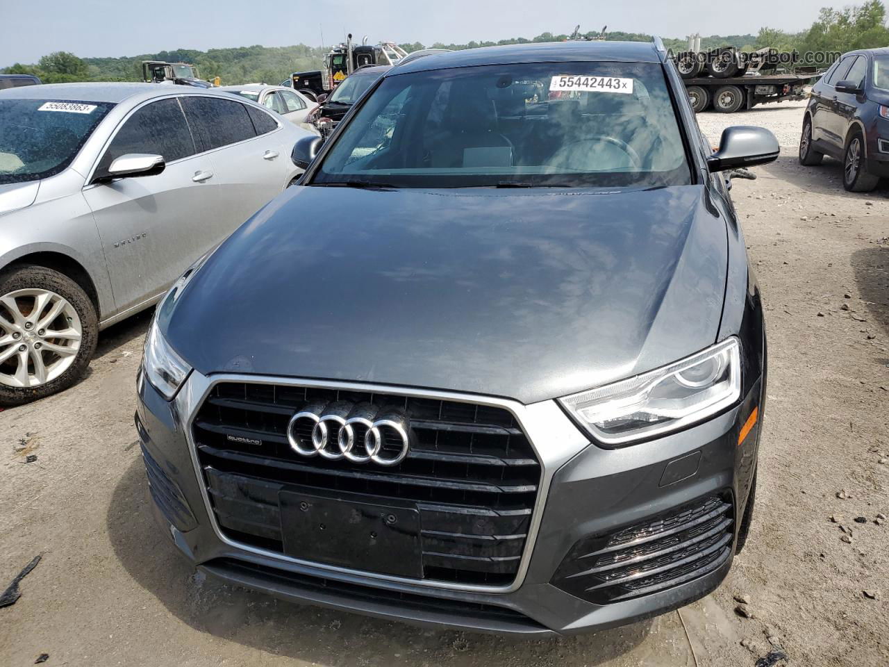 2018 Audi Q3 Premium Gray vin: WA1ECCFS9JR011139