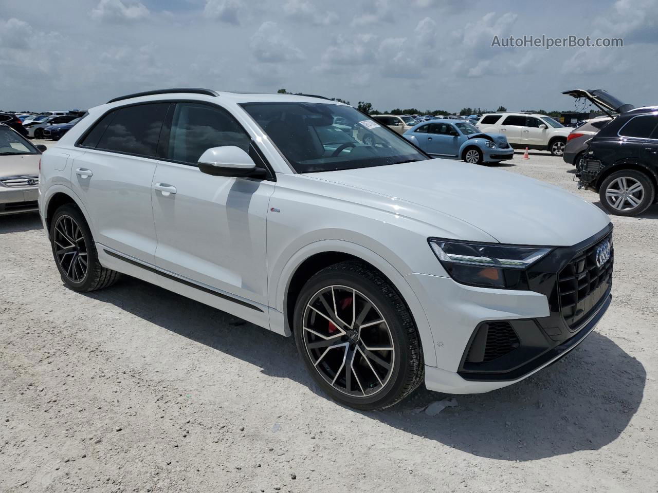 2020 Audi Q8 Premium Plus S-line White vin: WA1EVAF10LD017269