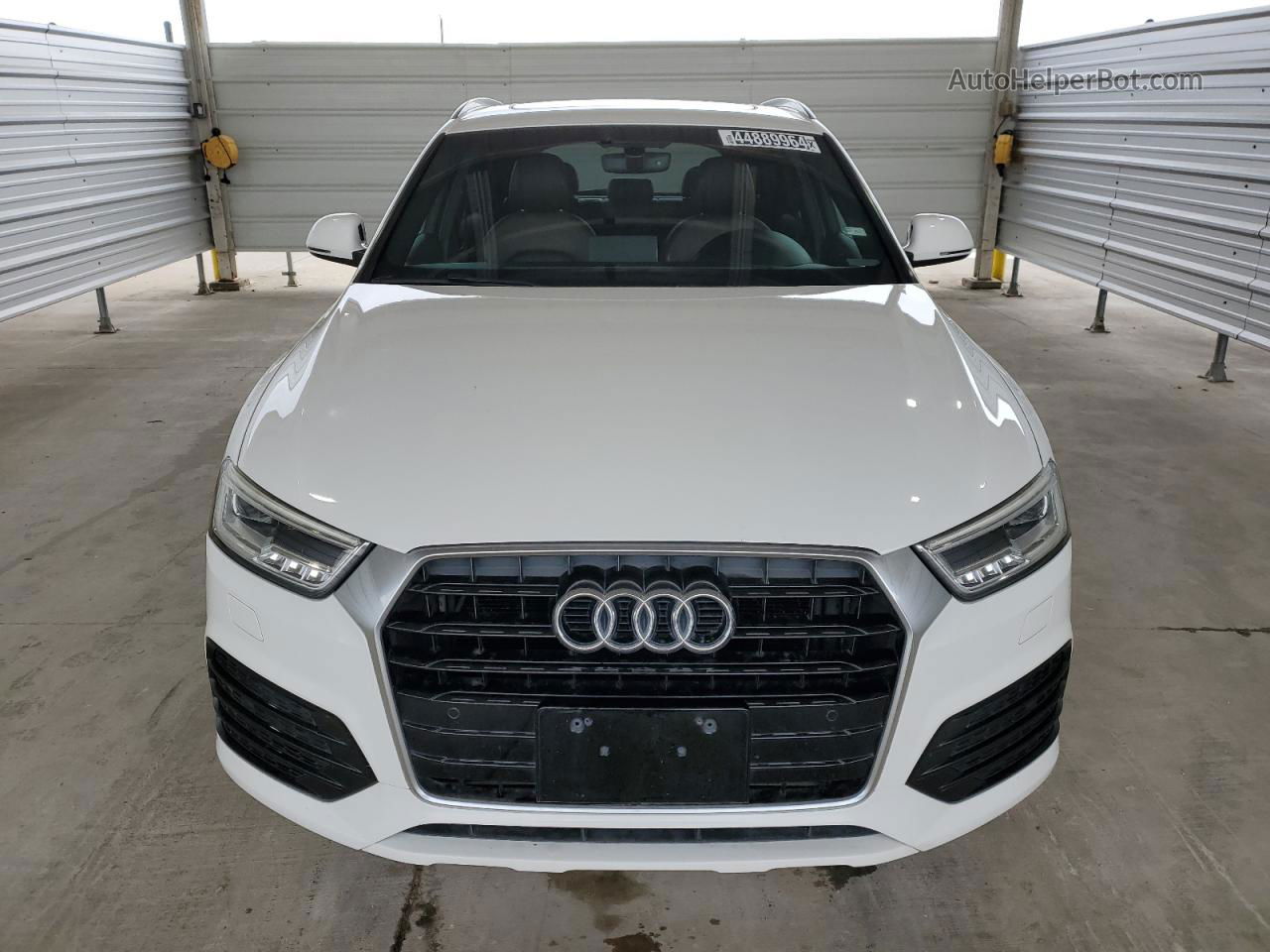 2018 Audi Q3 Premium Plus White vin: WA1HCCFS1JR003291