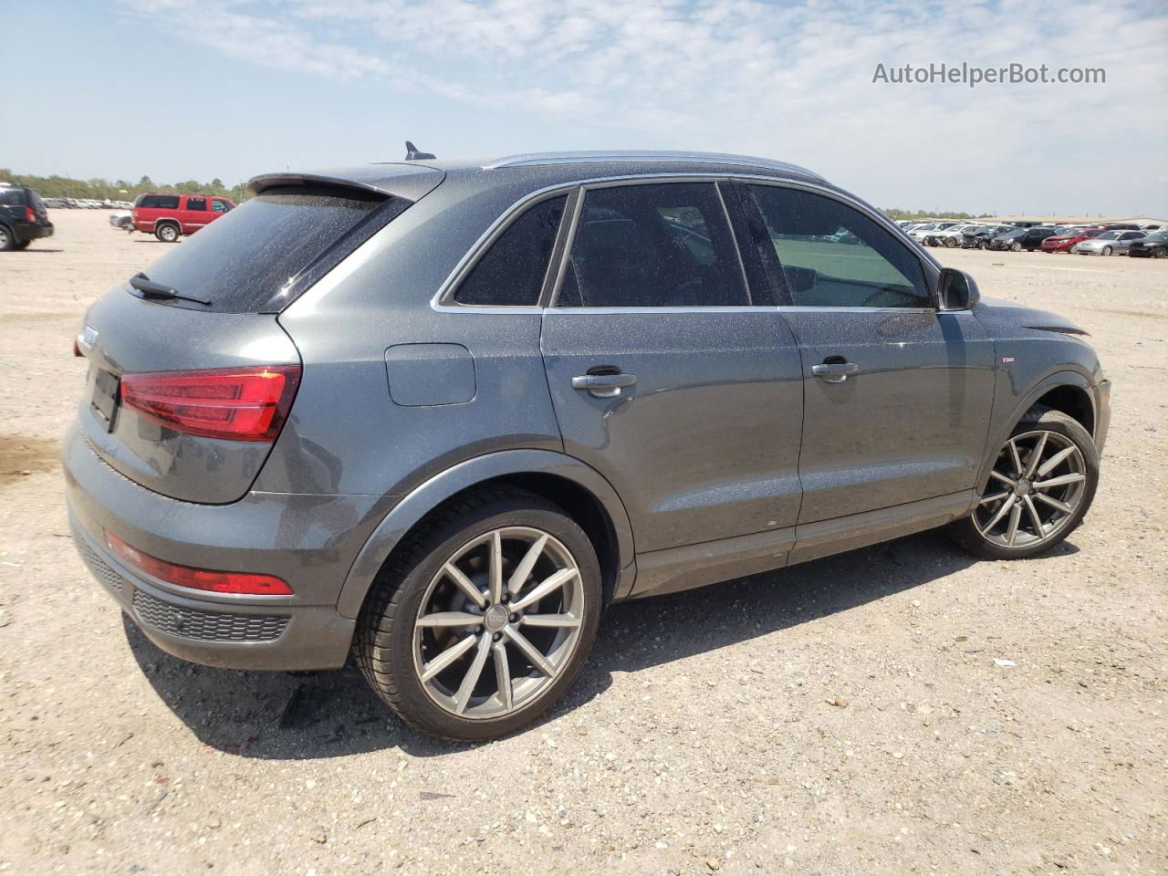 2018 Audi Q3 Premium Plus Gray vin: WA1HCCFS1JR029891