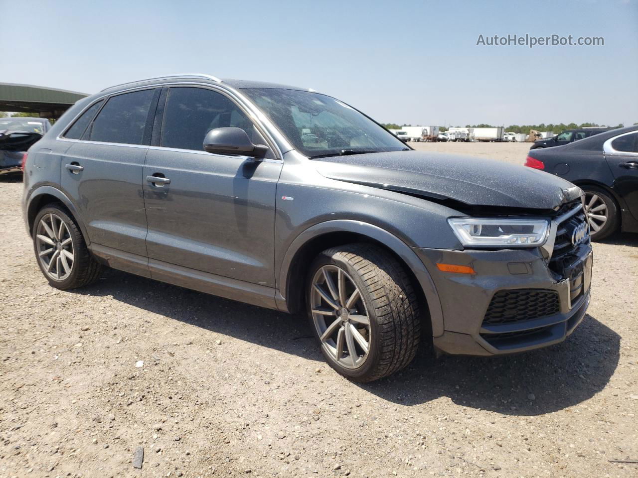 2018 Audi Q3 Premium Plus Gray vin: WA1HCCFS1JR029891